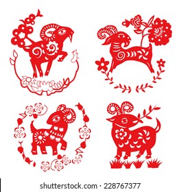 sheep paper cut