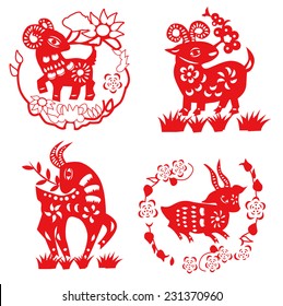 sheep paper cut 
