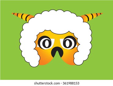 sheep party mask face