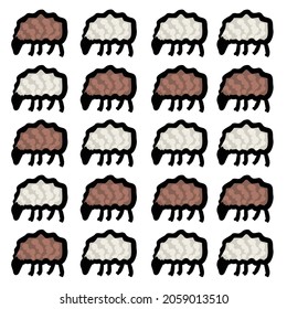 Sheep pattern  illustration vector isolated