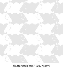 Sheep Pattern seamless. Lamb Background. Kids fabric ornament