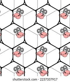 Sheep pattern seamless. sheep pasture background. Baby fabric texture