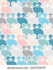 Sheep Pattern seamless. Ram texture. Farm animals Background