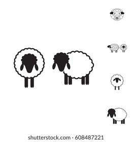Sheep or Ram Icon, Logo, Template, Pictogram. Trendy Simple Lamb or Ewe Symbol for Market, Internet, Design, Decoration