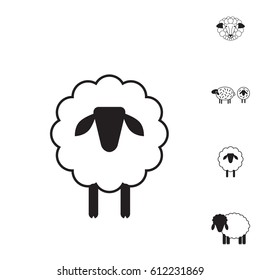 Sheep or Ram Icon, Logo, Template, Pictogram. Trendy Simple Lamb or Ewe Symbol for Market, Internet, Design, Decoration