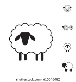 Sheep or Ram Icon, Logo, Template, Pictogram. Trendy Simple Lamb or Ewe Symbol for Market, Internet, Design, Decoration