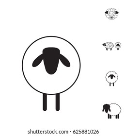 Sheep or Ram Icon, Logo, Template, Pictogram. Trendy Simple Lamb or Ewe Symbol for Market, Internet, Design, Decoration