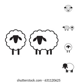 Sheep or Ram Icon, Logo, Template, Pictogram. Trendy Simple Lamb or Ewe Symbol for Market, Internet, Design, Decoration