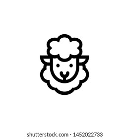 Sheep, ram, mutton vector icon