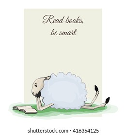 Sheep read book