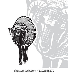 13,561 Sheep black white drawing Images, Stock Photos & Vectors ...