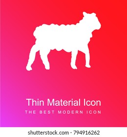 Sheep red and pink gradient material white icon minimal design