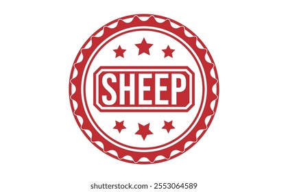 SHEEP Red rubber stamp on white background. SHEEP stamp sign. SHEEP stamp.