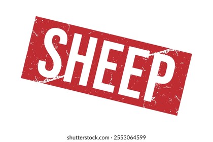 SHEEP rubber stamp vector illustration on white background