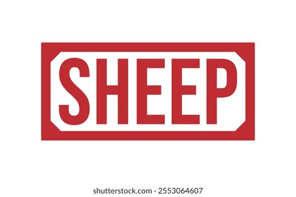 SHEEP rubber stamp vector illustration on white background
