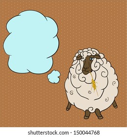 Sheep says report / vector illustration