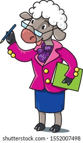 Sheep scientist. Animal and professions Alphabet S