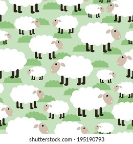 sheep seamless background. vector illustration