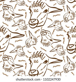 Sheep seamless pattern. Vector illustration.