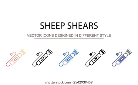 Sheep tesouras ícone design com fundo branco ilustração stock