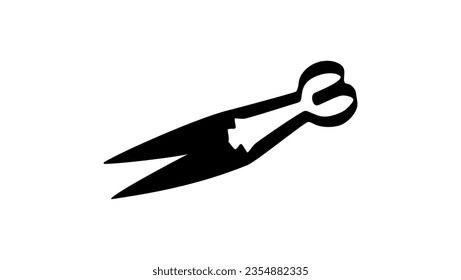 sheep shears silhouette, high quality vector