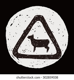 sheep sign doodle