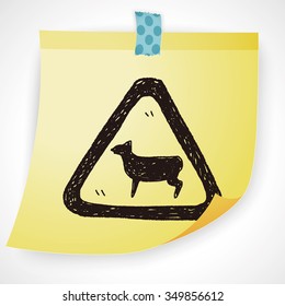 sheep sign doodle