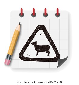 sheep sign doodle