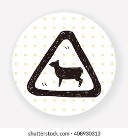sheep sign doodle