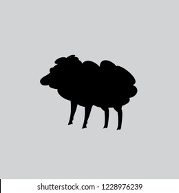 sheep silhouette animal isolated 