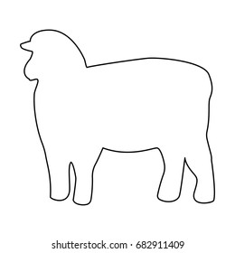 Sheep silhouette black icon .