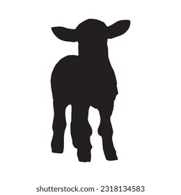 sheep silhouette set collection isolated black on white background vector illustration