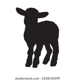 colección de conjuntos de siluetas de oveja aislada negro sobre fondo blanco ilustración vectorial