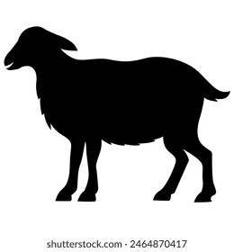 Sheep silhouette vector animal farm