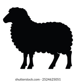 Design de arte vetorial Sheep Silhouette