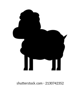 Sheep Silhouette Vector. Black Sheep Animal Vector. Black Animal Cartoon. Animal Silhouette Vector Image.