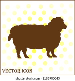 Sheep Silhouette vector flat