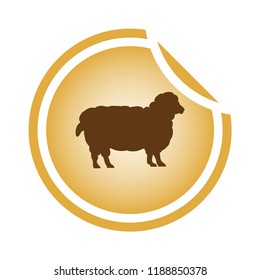 Sheep Silhouette vector flat