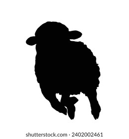 Sheep Silhouette. Sheep Vector Illustration.