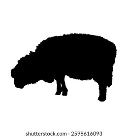sheep silhouette - vector illustration	