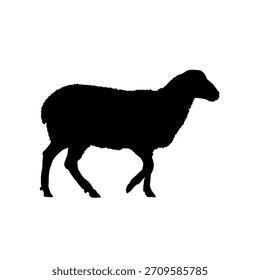 Silueta de oveja - Ilustración vectorial	