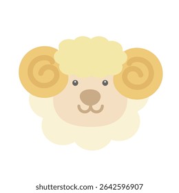 Sheep simple icon illustration material