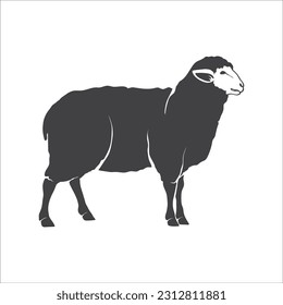 Sheep simple icon. Sheep sign. Lamb silhouette icon. Trendy sheep design illustration. Vector illustration