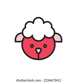 Sheep Simple Icon Vector Illustration