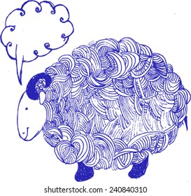 sheep, sketch