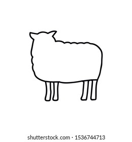 Sheep sketch icon for web, mobile and infographics. Hand drawn sheep icon.