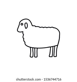 Sheep sketch icon for web, mobile and infographics. Hand drawn sheep icon.