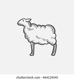 Sheep sketch icon for web, mobile and infographics. Hand drawn vector isolated icon.