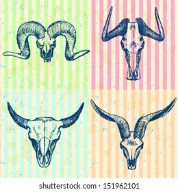 11,880 Hand Drawn Animal Skull Images, Stock Photos & Vectors ...