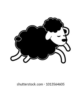 Sheep sleeping cartoon
